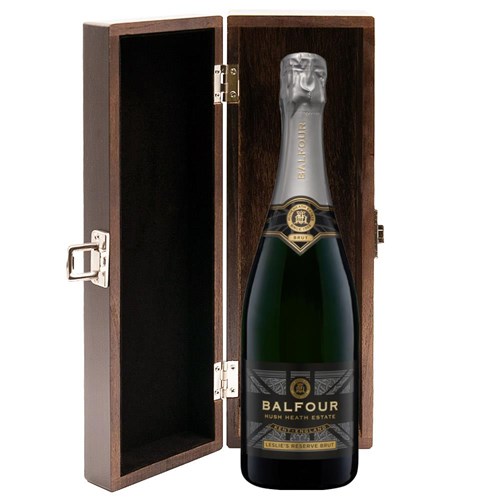 Balfour Leslies Reserve Brut English Sparkling 75cl in Elm Wood Gift Box